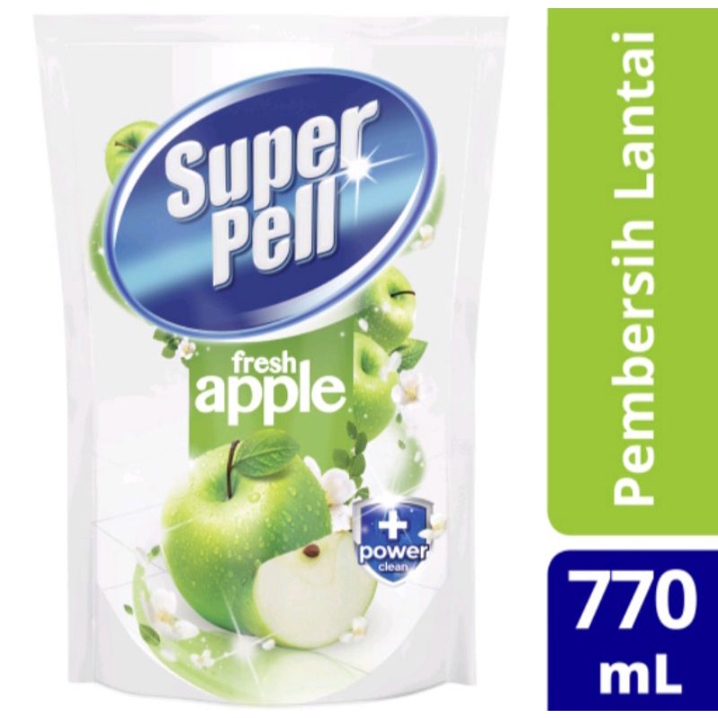 Super Pell Fresh Apple 770ml/pembersih lantai super pell apel
