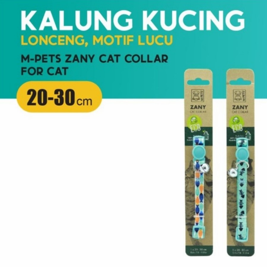 Kalung Kucing Lonceng M-Pets Zany Eco Collar 20-30cm Cat Collar