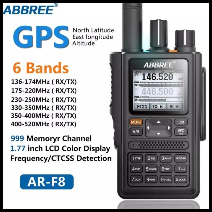Ht Abbree Ar-F8 Gps High Power Alternatif Icom V80