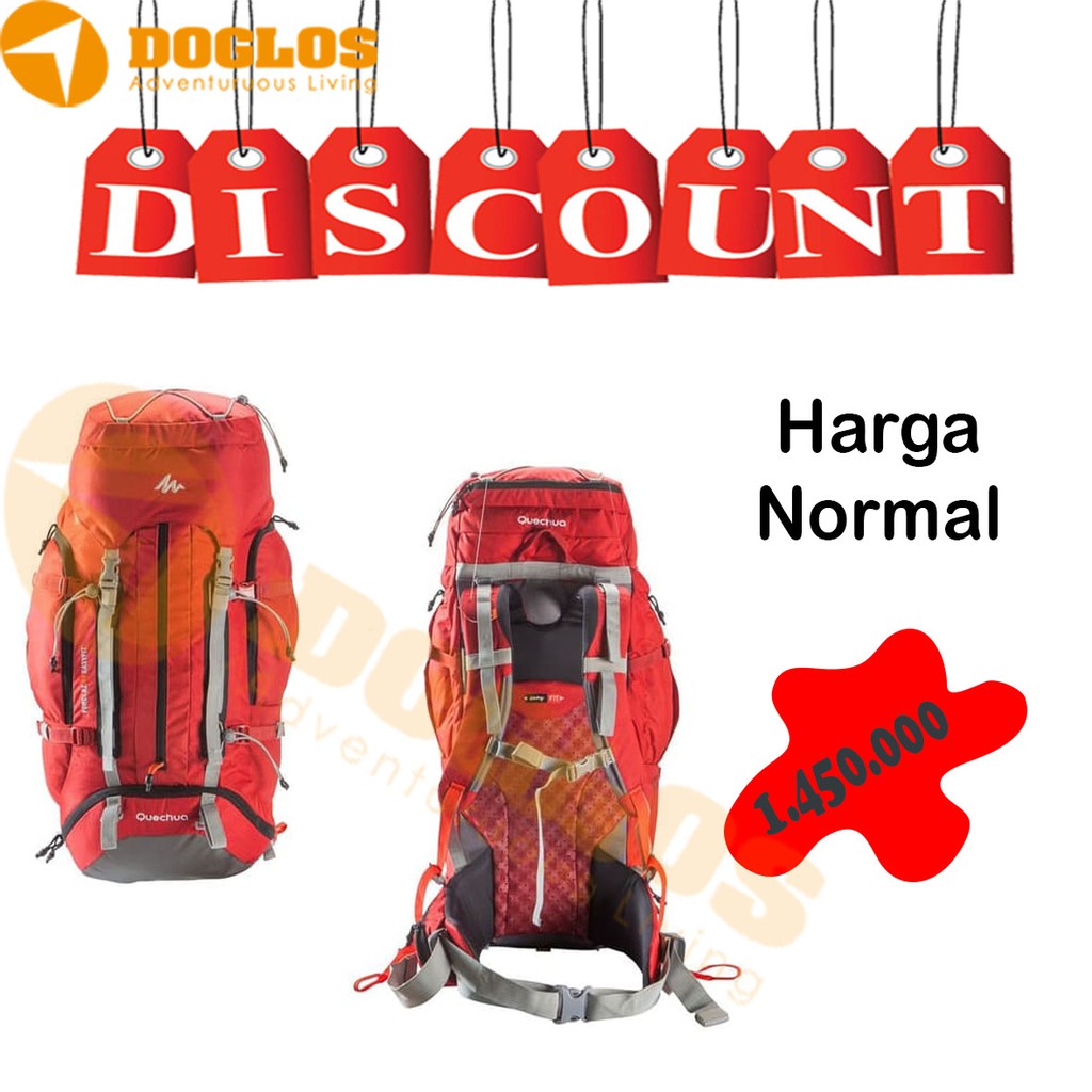 Carrier Quechua Forclaz 60 Easyfit Backpack tas gunung keril hiking