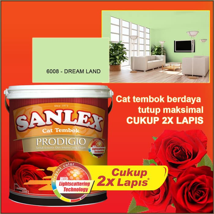 Cat Tembok SANLEX PRODIGIO Warna 6008 Kemasan Galon 5 kg