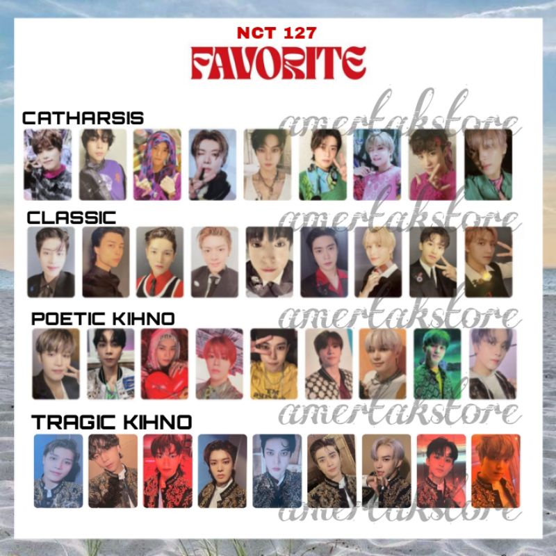 NCT 127 FAVORITE "VAMPIRE" ALBUM STICKER NCIT PHOTOCARD PC UNOFFICIAL TAEYONG TAEIL LEMONADE JOHNNY 