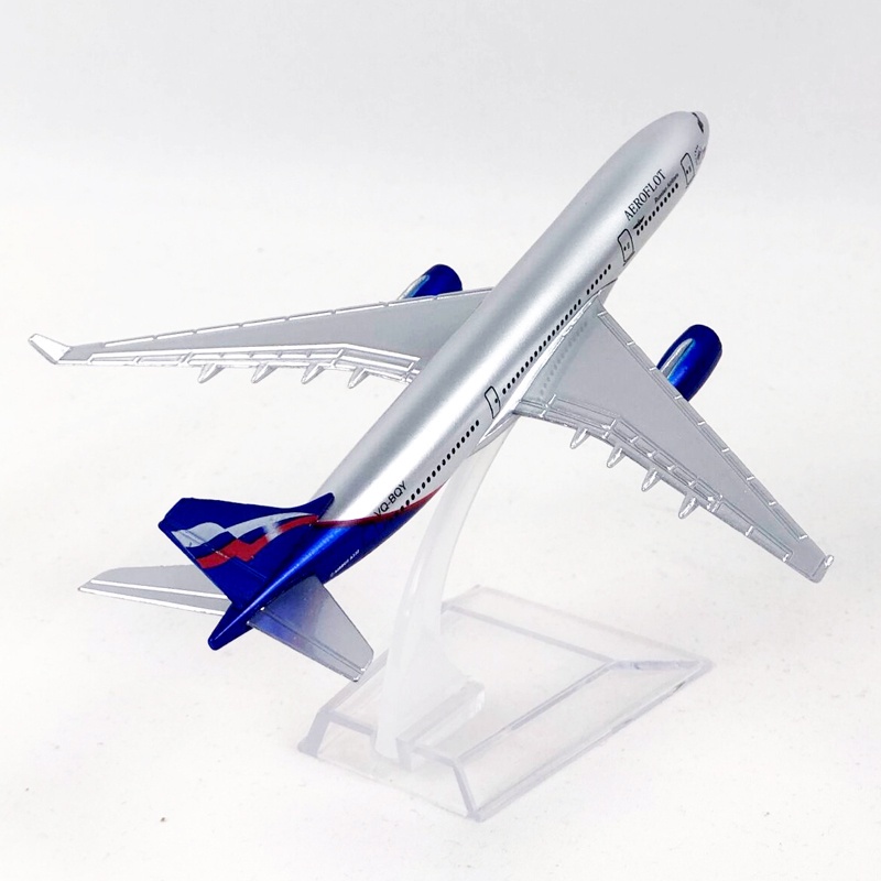 Model Pesawat Terbang Rusia Airlines A330 Airbus 330 Bahan Metal Diecast Ukuran 16cm Dengan Landing Gear