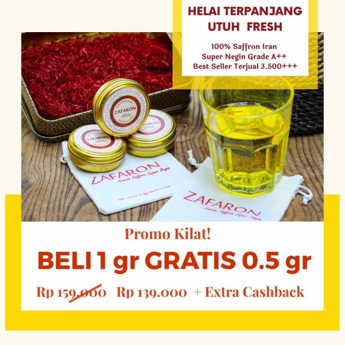 

Saffron Bahraman Red Top Negin Iranian saffron kemasan Kaleng Premium