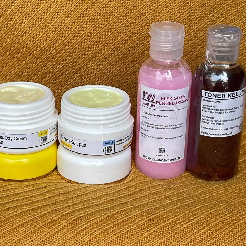 Terbaik정 PAKET LENGKAP KELUPAS / SABUN PINK / CREAM SIANG MALAM / TONER KELUPAS .. .. .. ..