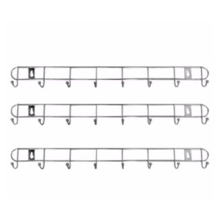 KAPSTOK BESI STAINLESS 10 KAIT - KAPSTOK BAJU - GANTUNGAN BAJU -GANTUNGAN BAJU DINDING - CAPSTOK