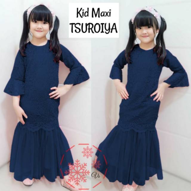 XC - Maxi Tsuroiya Kids / Maxi Anak / Gamis Anak / Maxi Anak Cantik / Gamis Anak Cewek Lucu