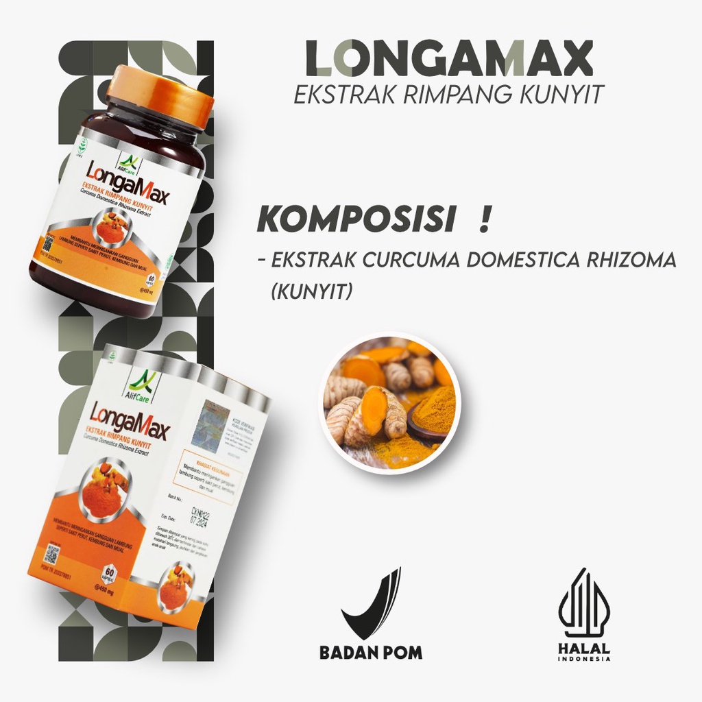 LONGAMAX Obat Herbal Maag Kronis Asam Lambung Gangguan Pencernaan &amp; GERD