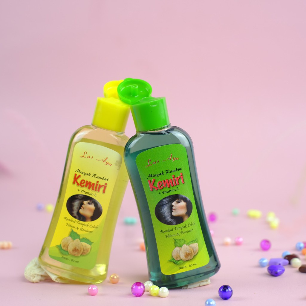 LUS AYU Minyak Rambut MINYAK KEMIRI 63ml  - BARU / MINYAK KEMIRI LUS AYU - BPOM