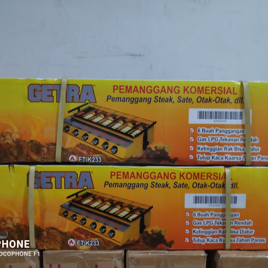 GETRA kompor panggang Gas 6 Tungku - ET K233 - Kompor BBQ