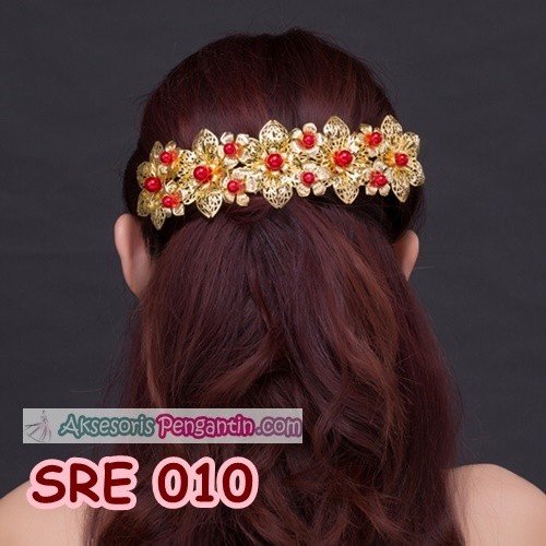 [SIAP KIRIM] SIRKAM EMAS PANJANG AKSESORIS WANITA MODERN BRIDAL HAIRPIECE SRE010