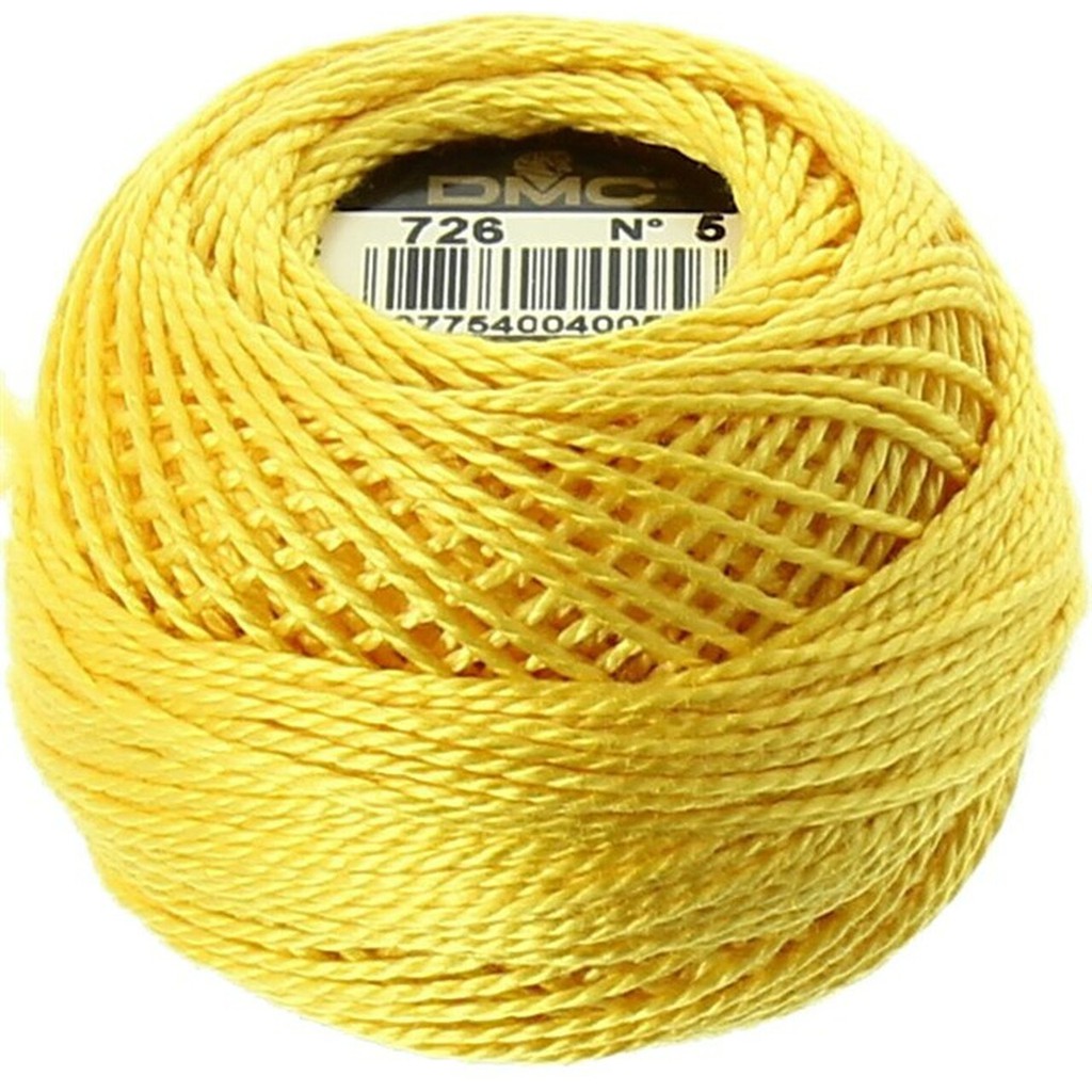 Benang Sulam DMC Art 116 Cotton Perle Pearl Ball Size 5 Kode 726