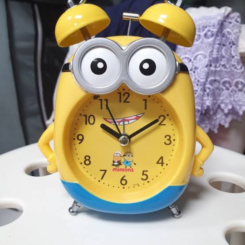 KARUNIA JAM - JAM WEKER KARAKTER MINION WEKER LUCU WEKER MEJA WEKER MURAH