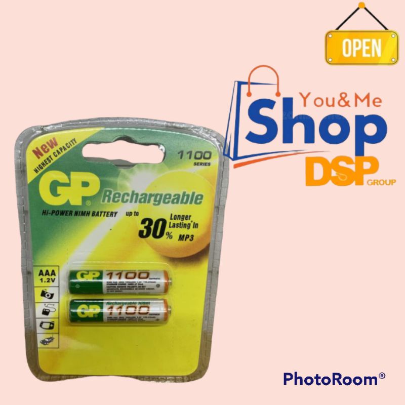 #Baterai Charger GP 1100Mah AAA Nimh Batre Cas AAA GP 1100MAh 1.2V Battery Rechargeable GP AAA