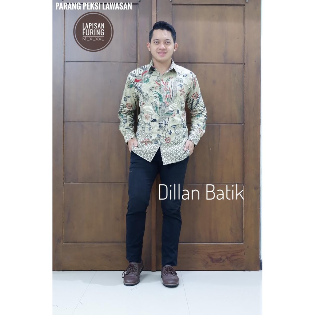 PARANG PEKSI LAWASAN DILLAN KEMEJA BAJU BATIK PRIA SOLO LENGAN PANJANG LAPIS FURING ATASAN BATIK PREMIUM MODERN KATUN HALUS ARJUNA BARATAYUDA BASUDEWA BOKOR GRANITAN BUNGA SLARAK CAKRA SENA PARANG KUSUMA ELANG GOLD GARUDA PANCASILA GODONG SIMBARAN GURDO