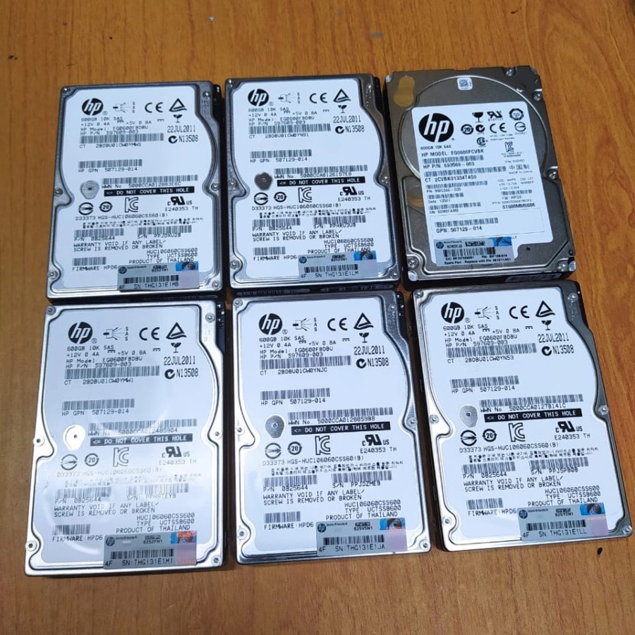 Hdd Hardisk HP 600GB SAS 10K-6Gbps(2.5inch) original 1000% HP ORIGINAL