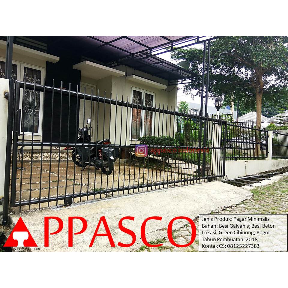 Pagar Minimalis Besi Beton Di Rumah Minimalis Green Cibinong Bogor Shopee Indonesia