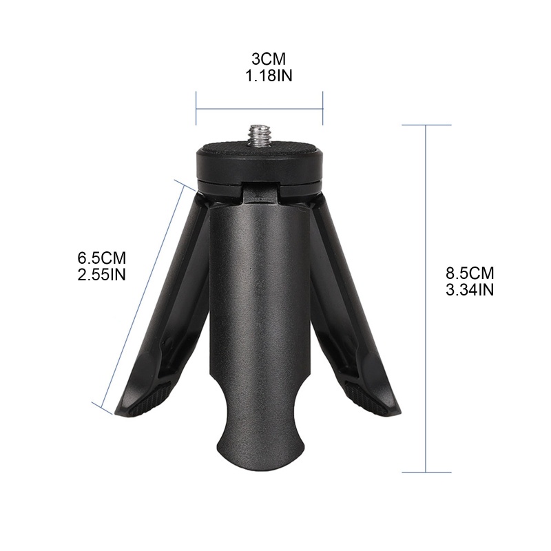 Btsg Tripod Meja Kecil Mini Tripod Portable Compact Tripod Untuk Selfie Monopod Stabilizer Desktop Stand 1per4inch Sekrup