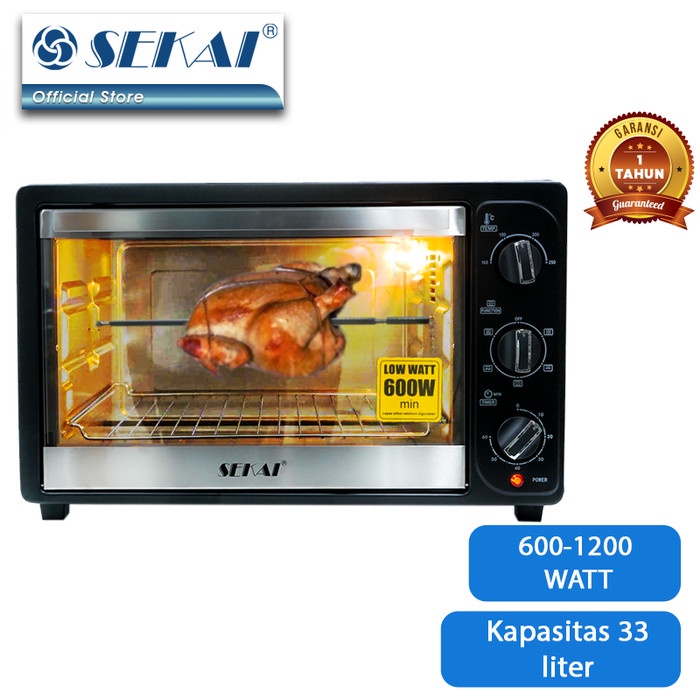 SEKAI Electric Oven 33 Liter OV330 Oven Listrik Rotiserie OV-330