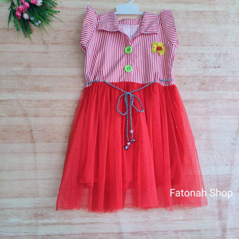 Dress tutu anak 1 2 3 4 tahun gaun tutu anak baju anak cewek perempuan ( dress Putri tutu XL )