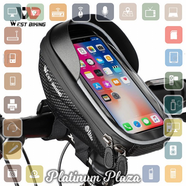 West Biking Tas Sepeda Waterproof Smartphone 6.5 Inch - YP0707235-236-241 - Black`3RZGIQ-