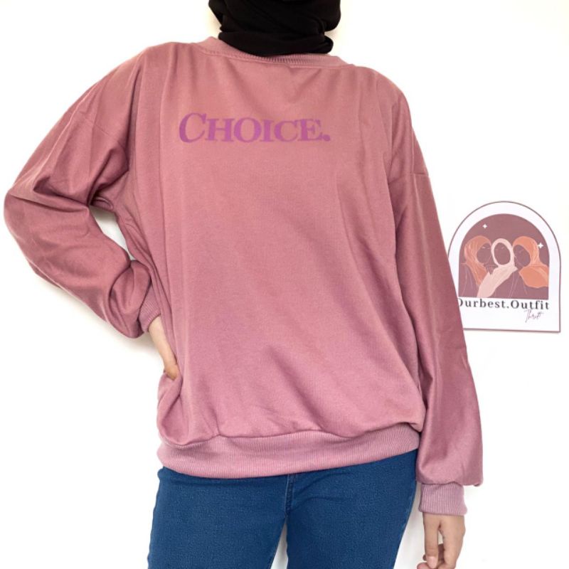 Sweater Wanita | Atasan Model Longgar | Sweater Crewneck