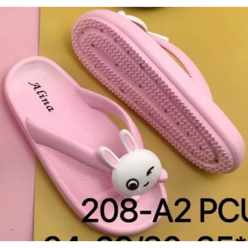 Sandal anak perempuan terbaru Sandal alina import Sandal anak kekinian motif rabbit