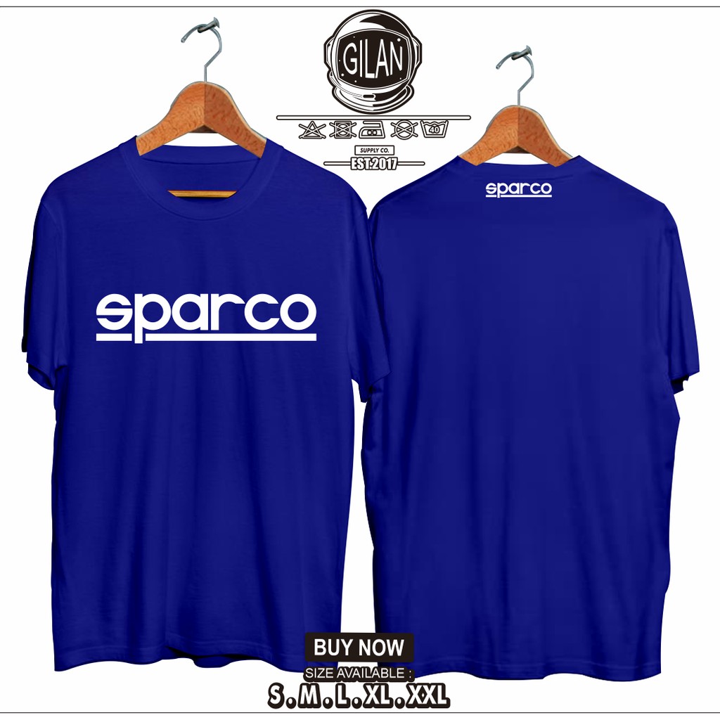 Kaos Baju SPARCO Logo Jok Mobil Racing Otomotif