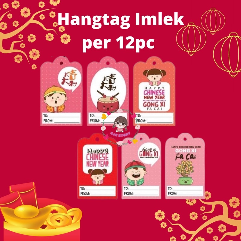 

12pc/ set Hangtag Imlek free tali untuk pasangnya | hangtag hampers imlek | hangtag cny