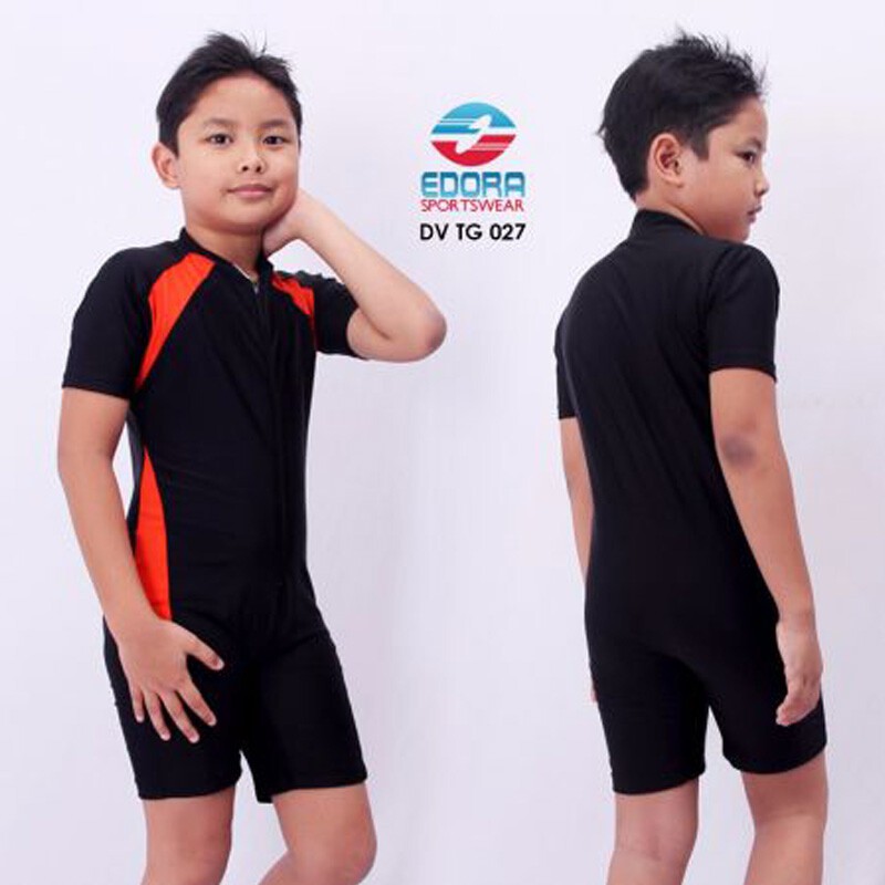 Baju Renang Anak Cowo Usia SD Laki-laki Jumpsuit DV TG EDORA