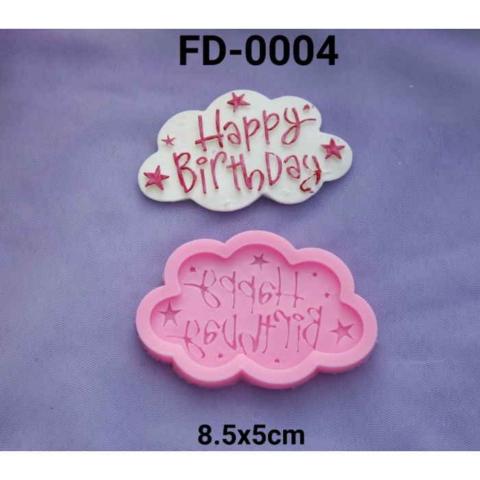 

KUE-PENGHIAS-ALAT- FD-0004 CETAKAN SILIKON COKLAT FONDANT PUDING TULISAN HAPPY BIRTHDAY -ALAT-