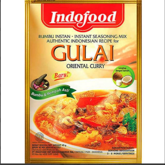 

PROMO INDOFOOD Bumbu GULAI 45 g Masakan