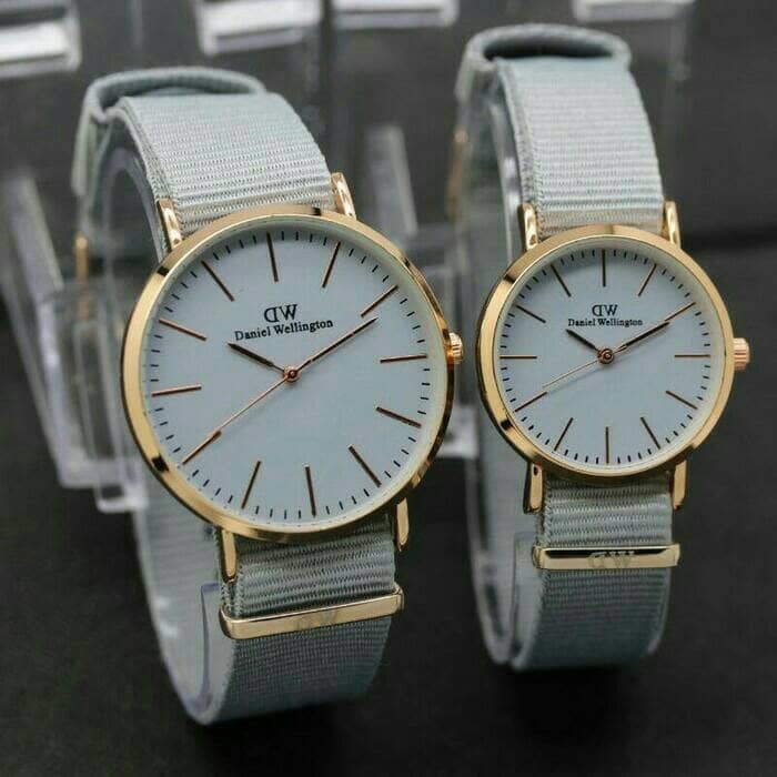 PA JAM TANGAN COUPLE PASANGAN CANVAS KANVAS IMPORT PREMIUM FASHION PRIA WANITA MURAH DD024