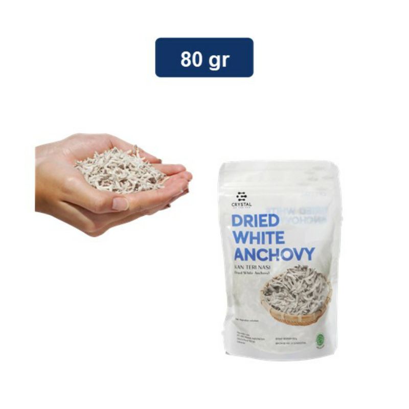 

Crystal Dried White Anchovy 80gr / Teri Nasi