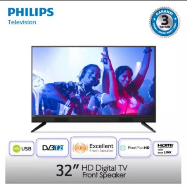 TV Led 32inci TV LED Philips DIGITAL 32PHT4002 USB MOVIE,VGA,HDMI TV