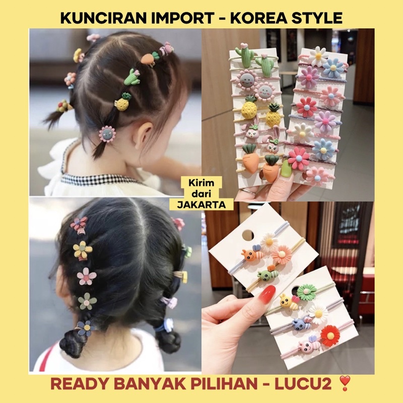 KUNCIRAN ANAK SET KUNCIR DUA KUNCIRAN KOREA ANAK IMPORT