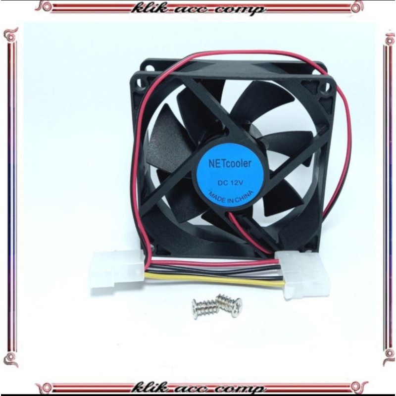 Fan kesing 8 cm Hitam / Fan cpu / Fan PC / Kipas CPU / cooler pc