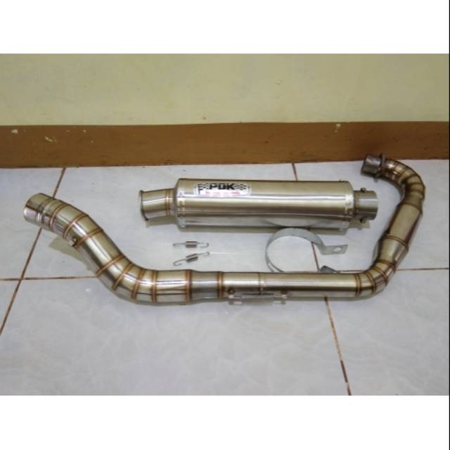 knalpot PDK bulat ujung cincin MP.TIGER.GL.CB.LEHER POWER BOOM