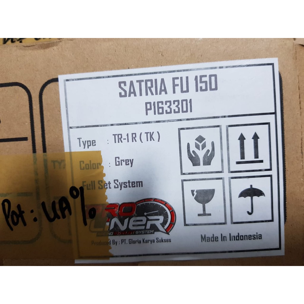 (PROLINER) FULL SYSTEM TR1 R SHORT KNALPOT R15 CB150 VIXION SONIC MX K46 FU CRF KLX TIGER-FU150 KARBU