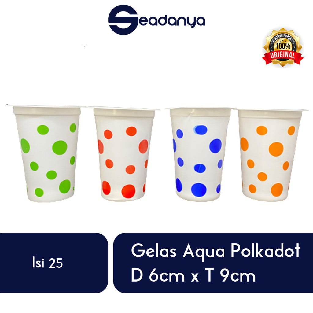 Jual Gelas Aqua Kopi Polkadot Isi All Variant Lengkap D T