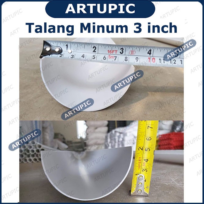 Talang Minum 3 inch Pralon Tempat Minum Ayam Pipa Belah 4 meter