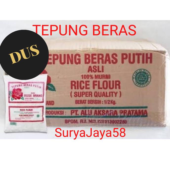 

TERLARIS TEPUNG BERAS ROSEBRAND 500gr|1 dus isi 20pcs