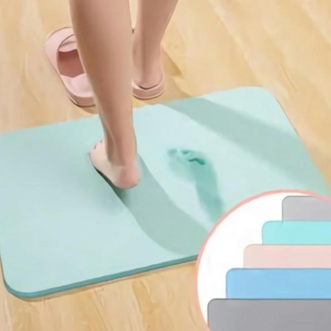 Keset Ajaib Anti Slip Diatomite Drypad Lap Kaki Anti Licin Serbaguna - pink