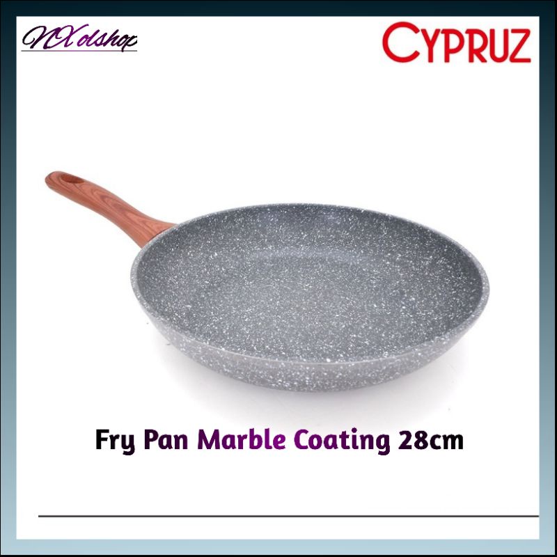Cypruz Fry Pan Marble Diameter 28cm Panci Anti Lengket Fry Pan Anti Lengket Frying Pan