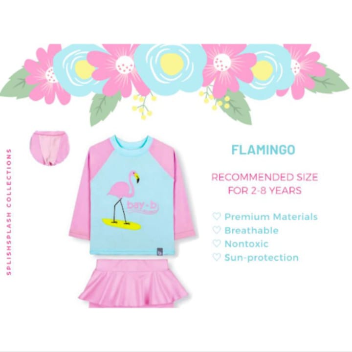 Baju Renang PINKY STAR-FLAMINGO / Pakaian Renang Anak Perempuan