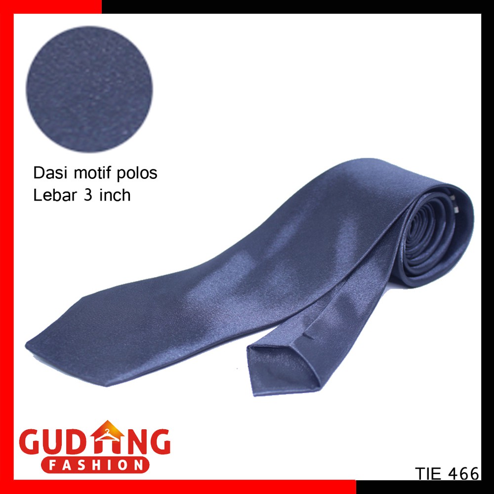 Dasi Panjang Polos 100% Silk Ukuran Medium - Lebar 3&quot; (COMB)