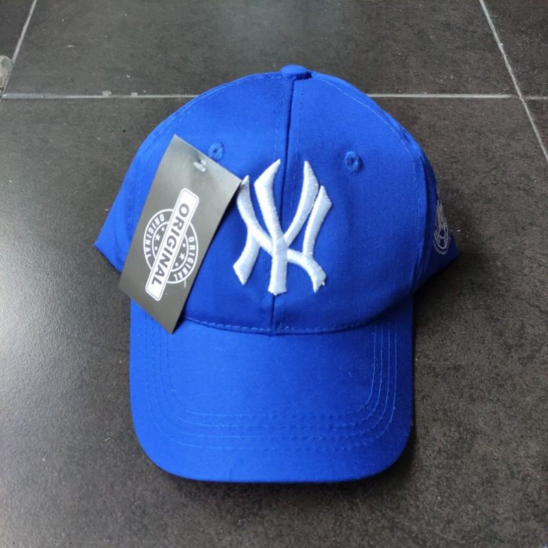Topi NY New York Topi Baseball Pria Wanita-biru tua