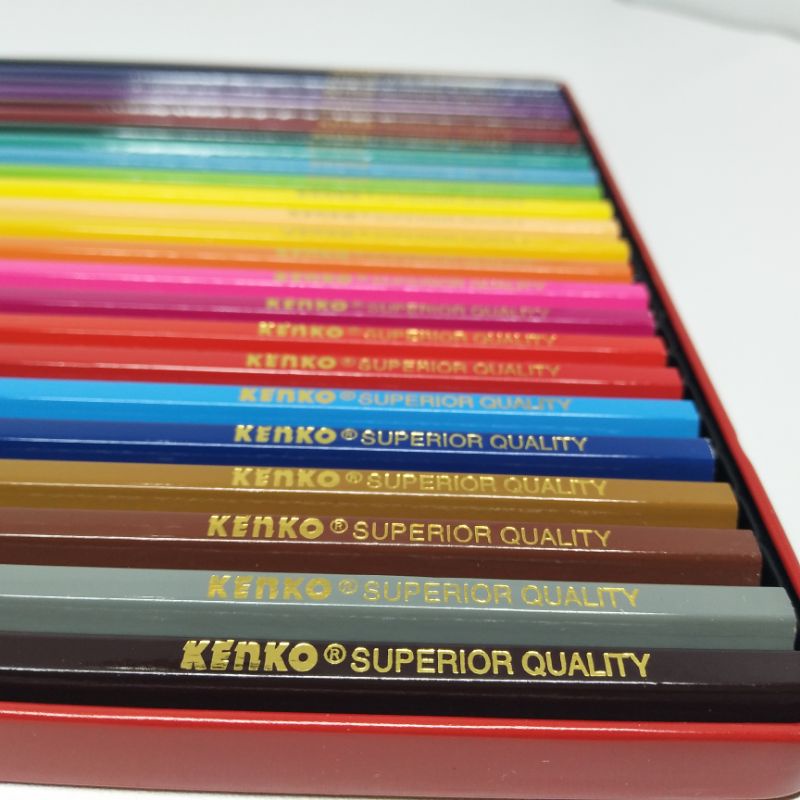 Pensil warna Superior Quality KENKO Kaleng / Tin isi 12 / 24-2