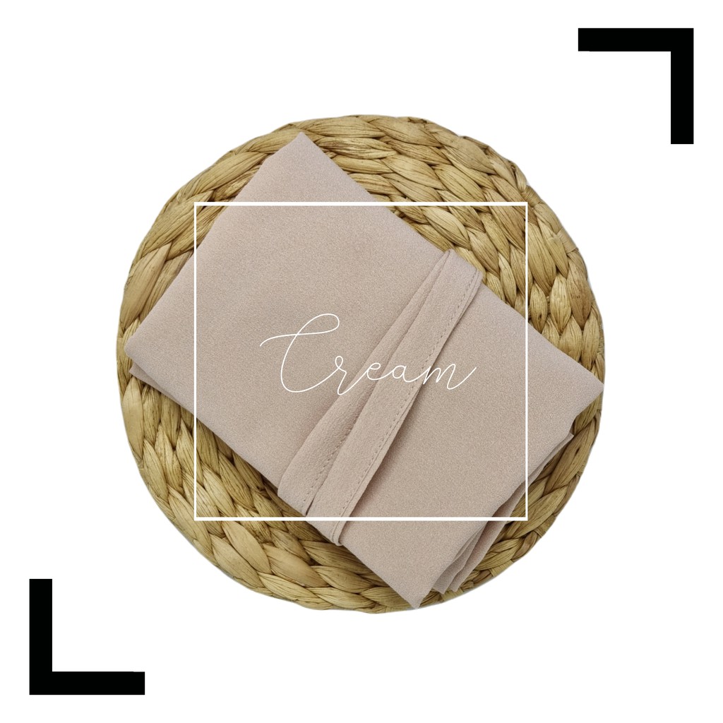 Hijab Instant Bergo Maryam Diamond Stretch-Cream