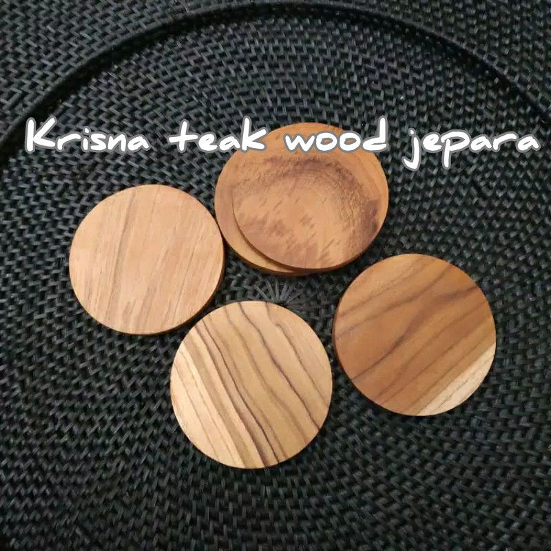 tatakan gelas dari kayu jati Jawa super / tatakan kayu jati /alas gelas / kayu jati